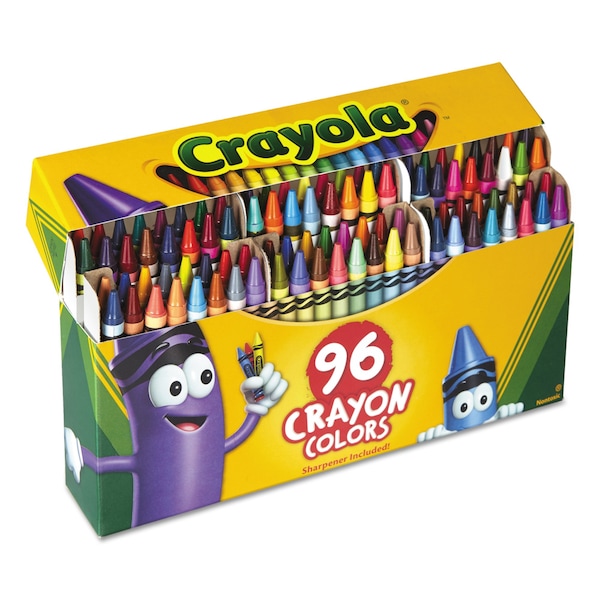 Classic Color Crayons In Flip-Top Pack With Sharpener, PK96